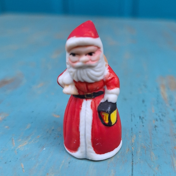 Miniature Santa Porcelain Mini Enesco Tiny Santa Clause Curio Stocking Stuffers - Picture 7 of 12
